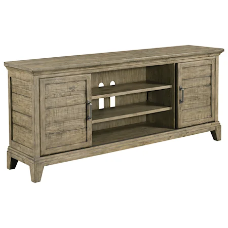 Arden Entertainment Console with Sliding Doors and Built-In Electrical Outlet